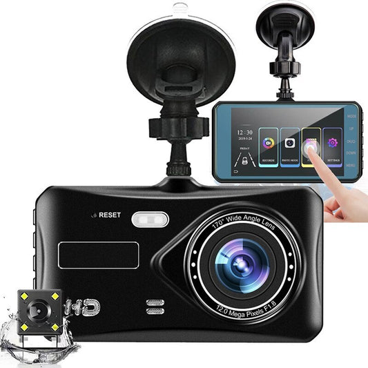 Car 4 Inch Touch Screen Driving Recorder 1080p HD Night Vision