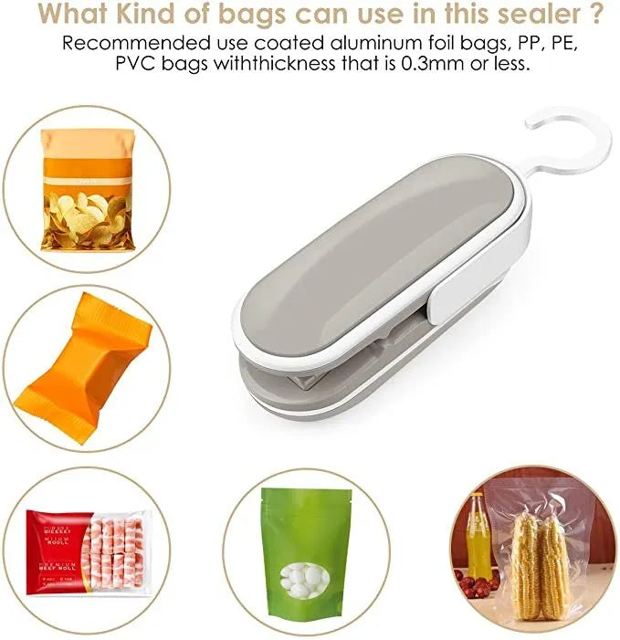 Mini Portable Hot Bag Packaging Sealing Machine Hot Plastic Food Sealing Packaging Kitchen Accessories