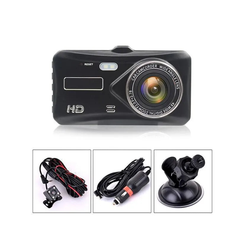 Car 4 Inch Touch Screen Driving Recorder 1080p HD Night Vision