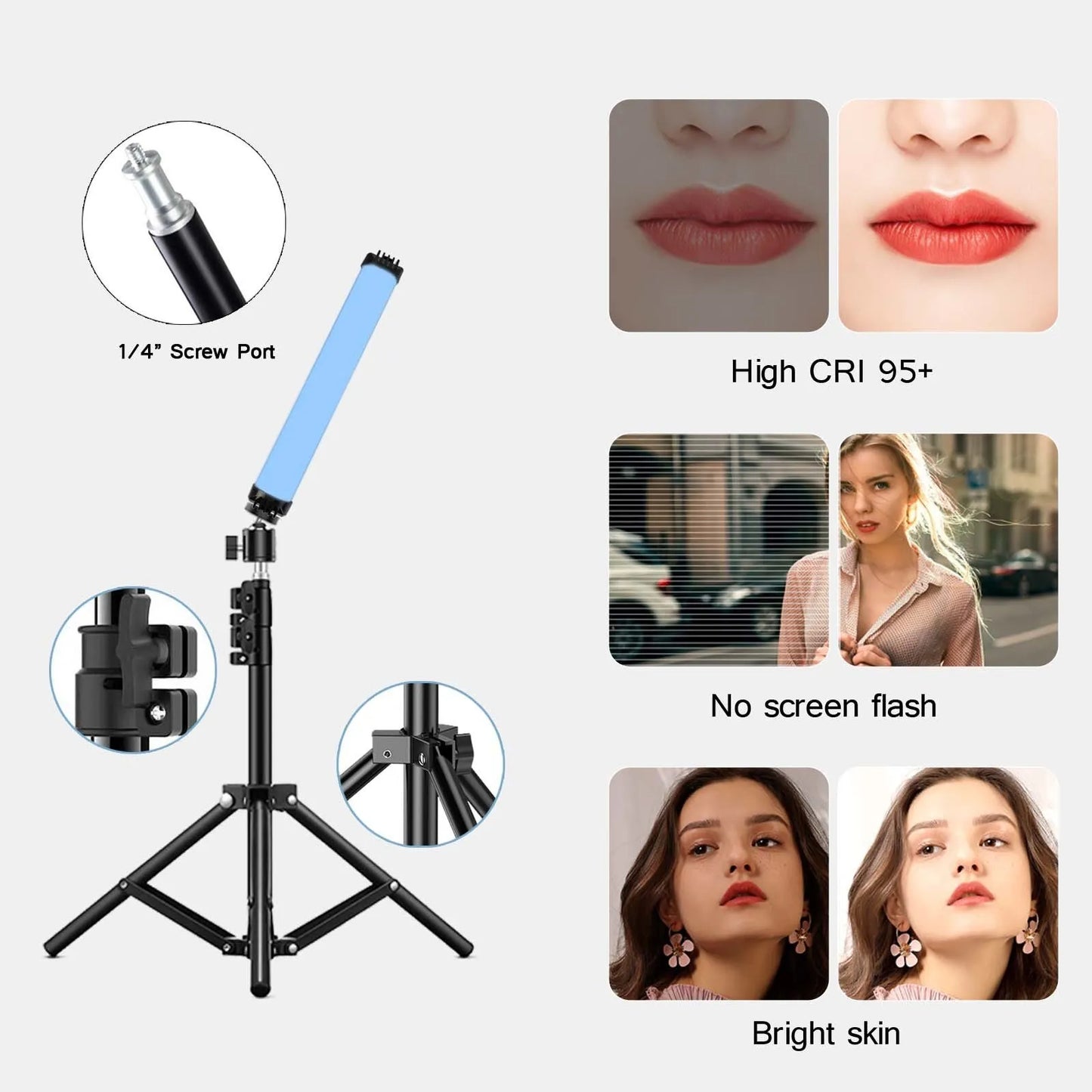 Portable RGB Magnetic Photography Lighting Handheld LED Fill Light Stick Lamp Vlog Fill Light For YouTube Video Picture Shooting